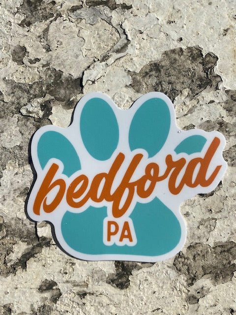 Puppy Dog Paw Bedford PA Sticker