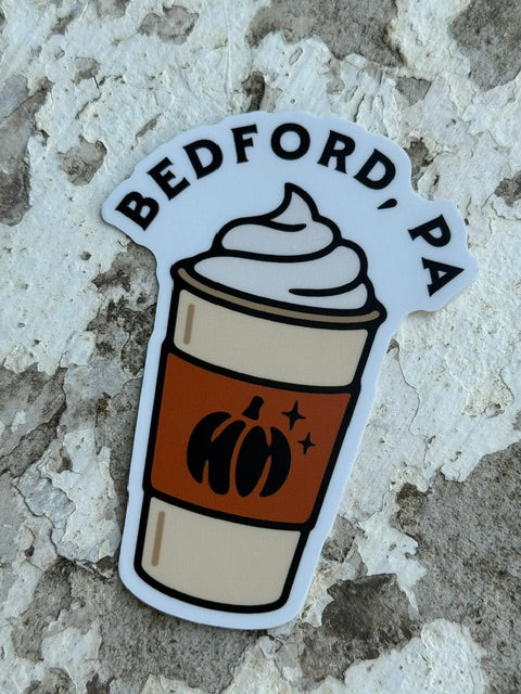 Bedford, PA Pumpkin Spice Coffee Sticker