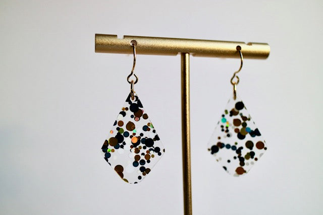 NYE Glitter Pendant Earrings