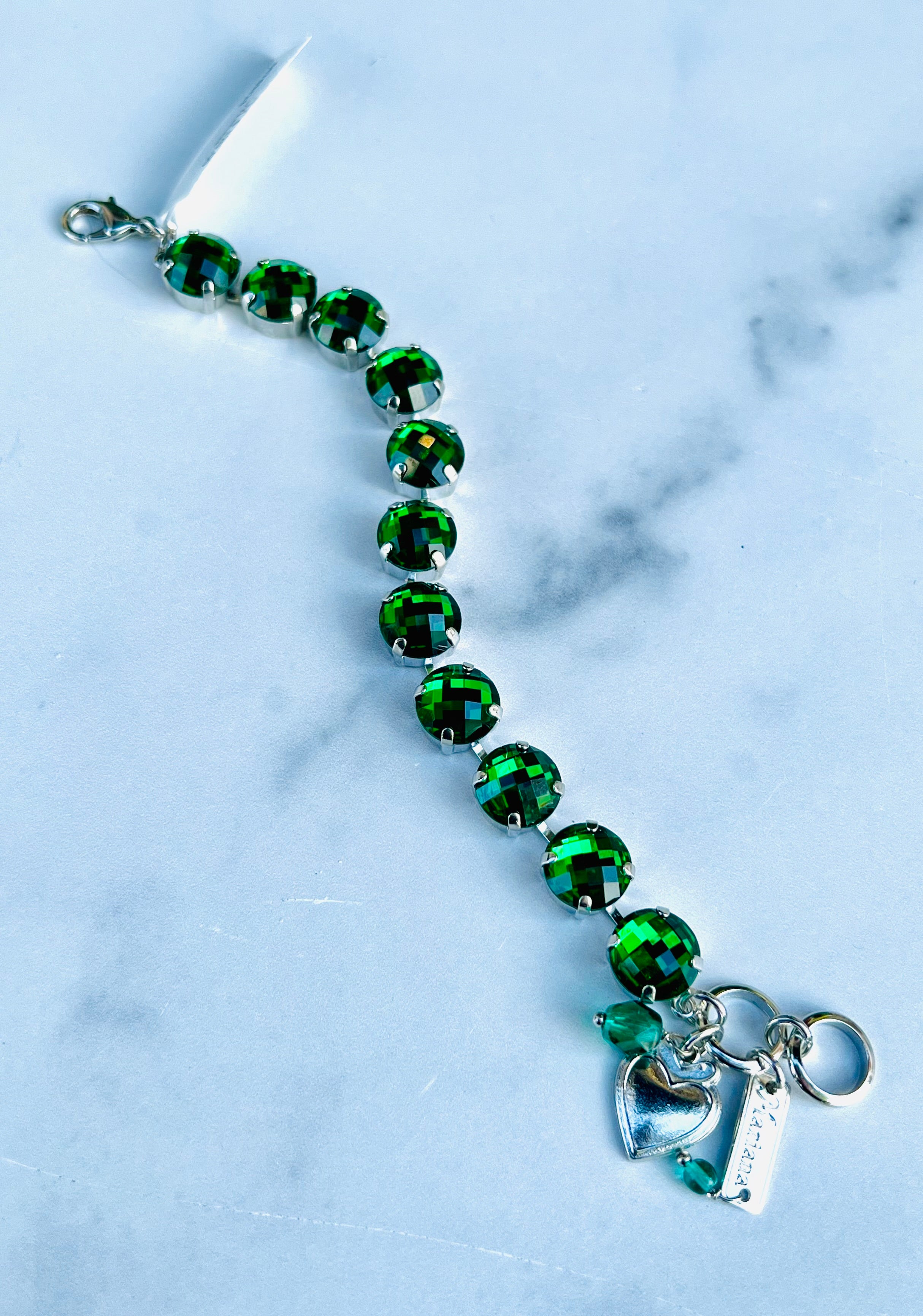 Emerald Green factory Crystal Bracelet