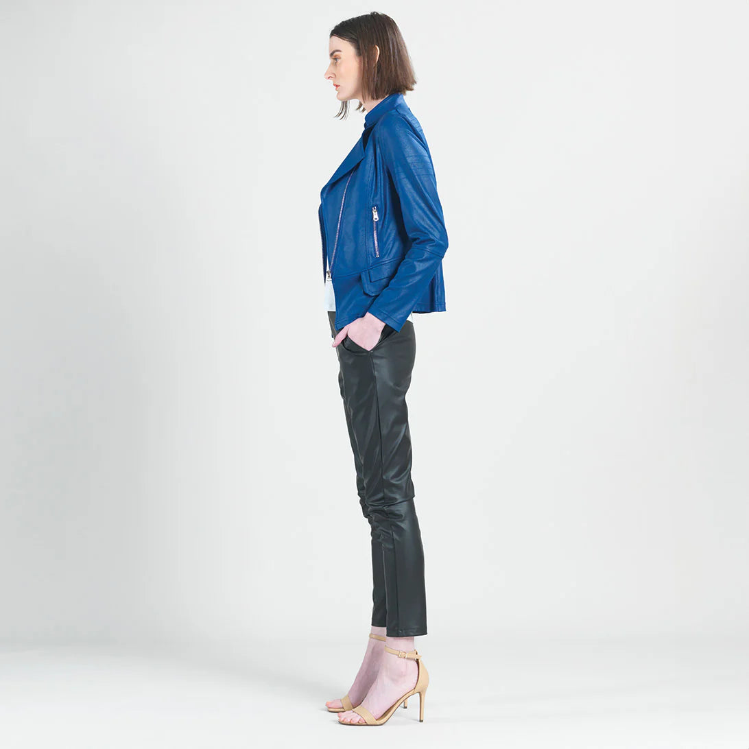 Clara Sunwoo Liquid Leather™ Biker Jacket - Cobalt