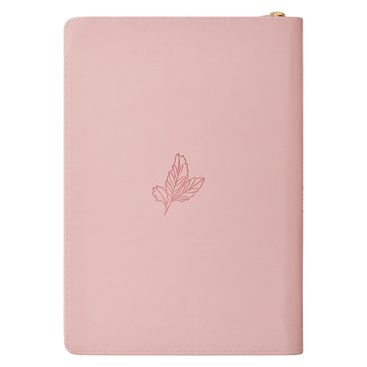 Under His Wings Pink Faux Leather Classic Journal with Zipper Closure - Psalm 91:4