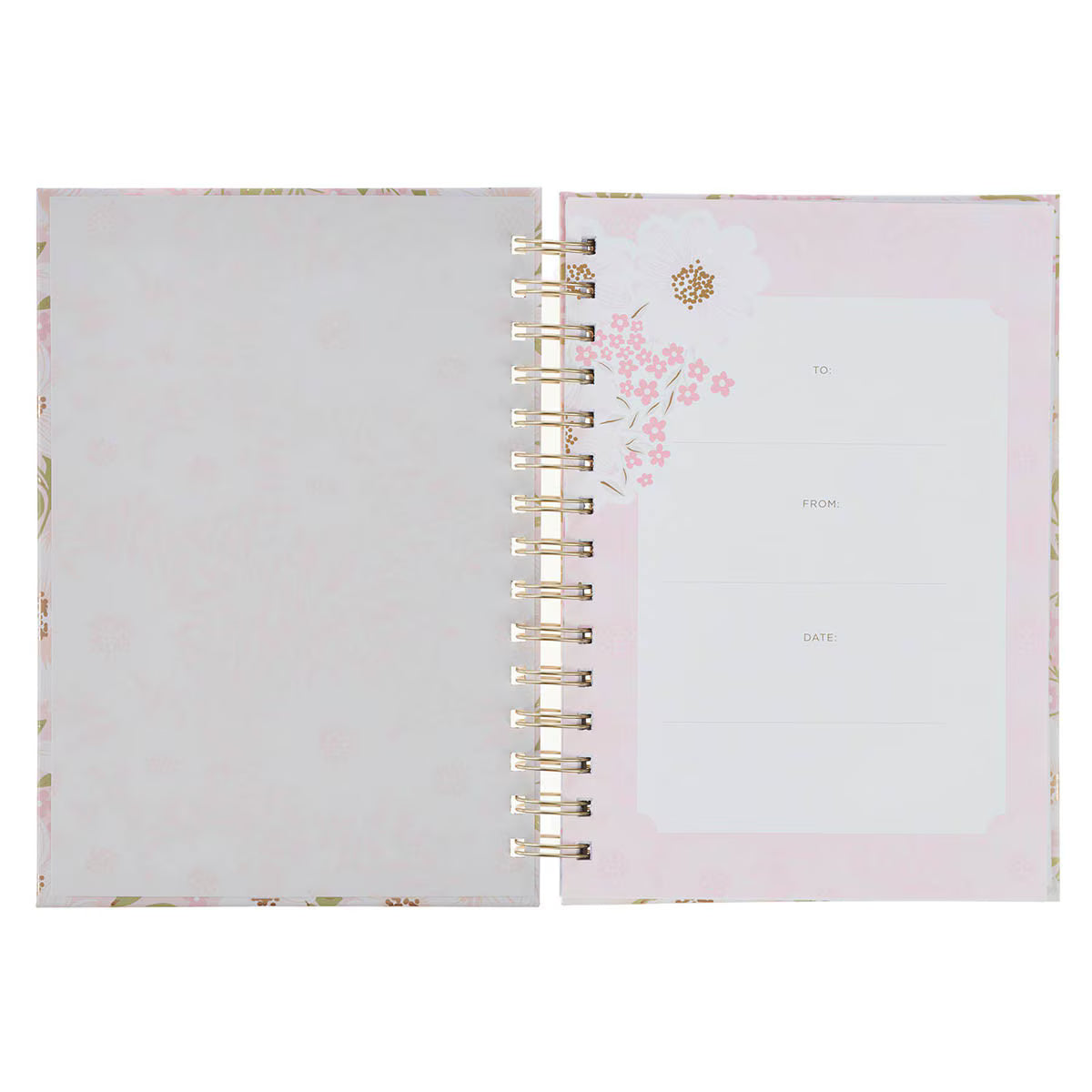 Bless and Keep You Blush Bloom Spiral Journal - Numbers 6:24