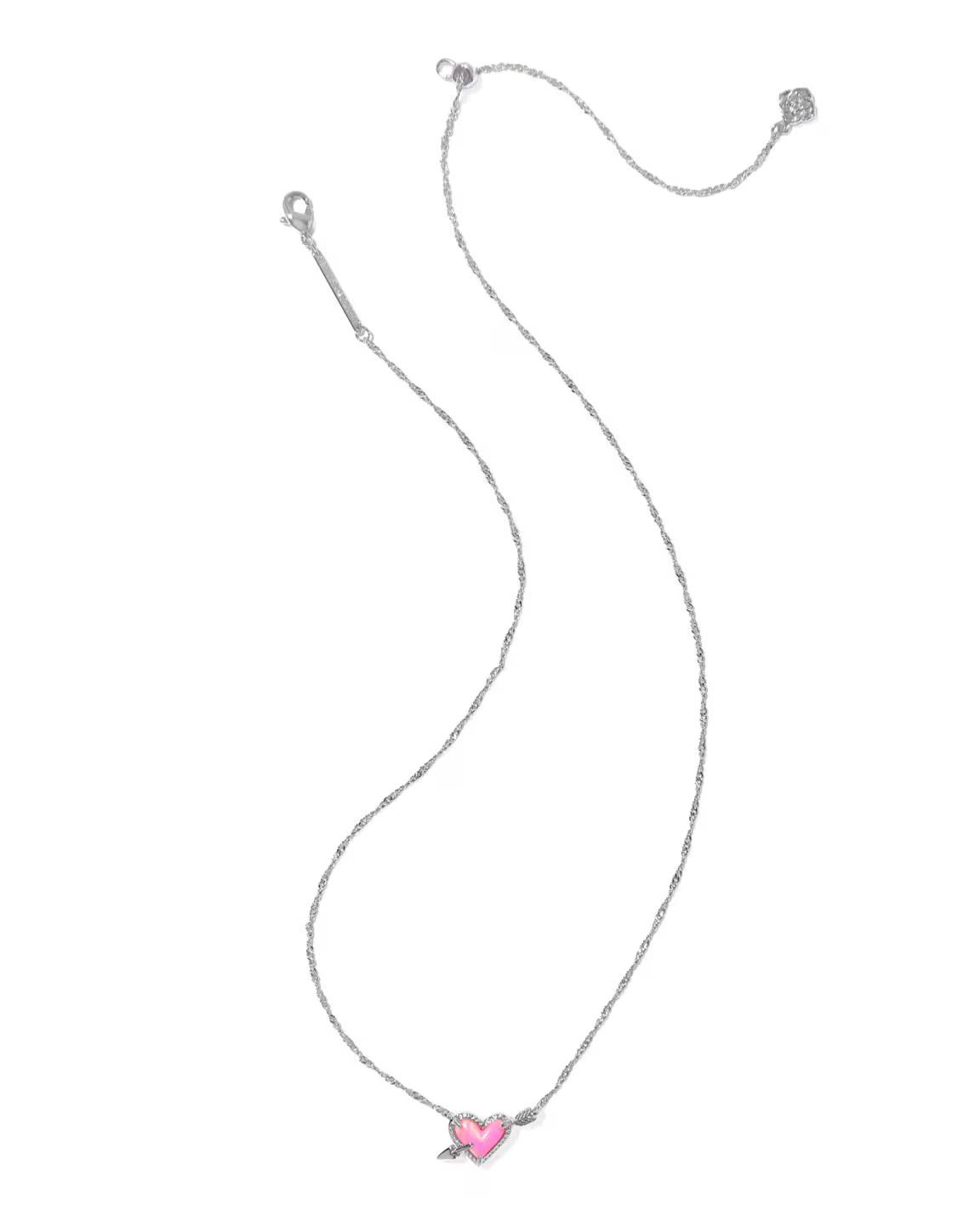 Kendra Scott Ari Heart Arrow Silver Short Pendant Necklace