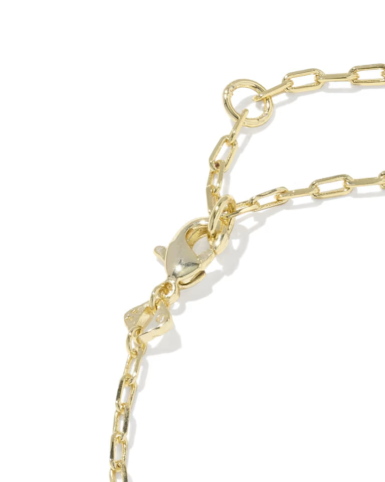 Kendra Scott Elaina Luxe Gold Chain Bracelet | Light Blue CZ