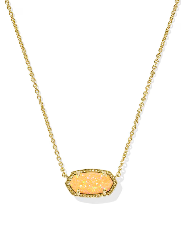 Kendra Scott Elisa Pendant Necklace | Gold | Citrus Opal