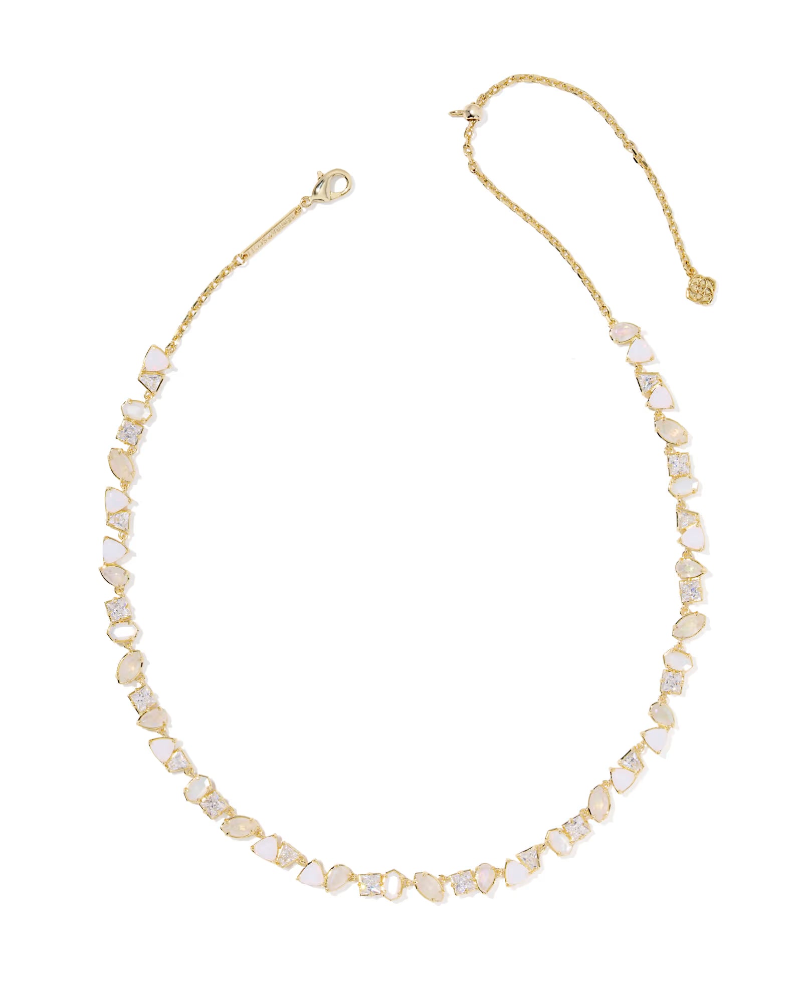 Kendra Scott Isabelle Gold Tennis Necklace -Gold Neutral Mix