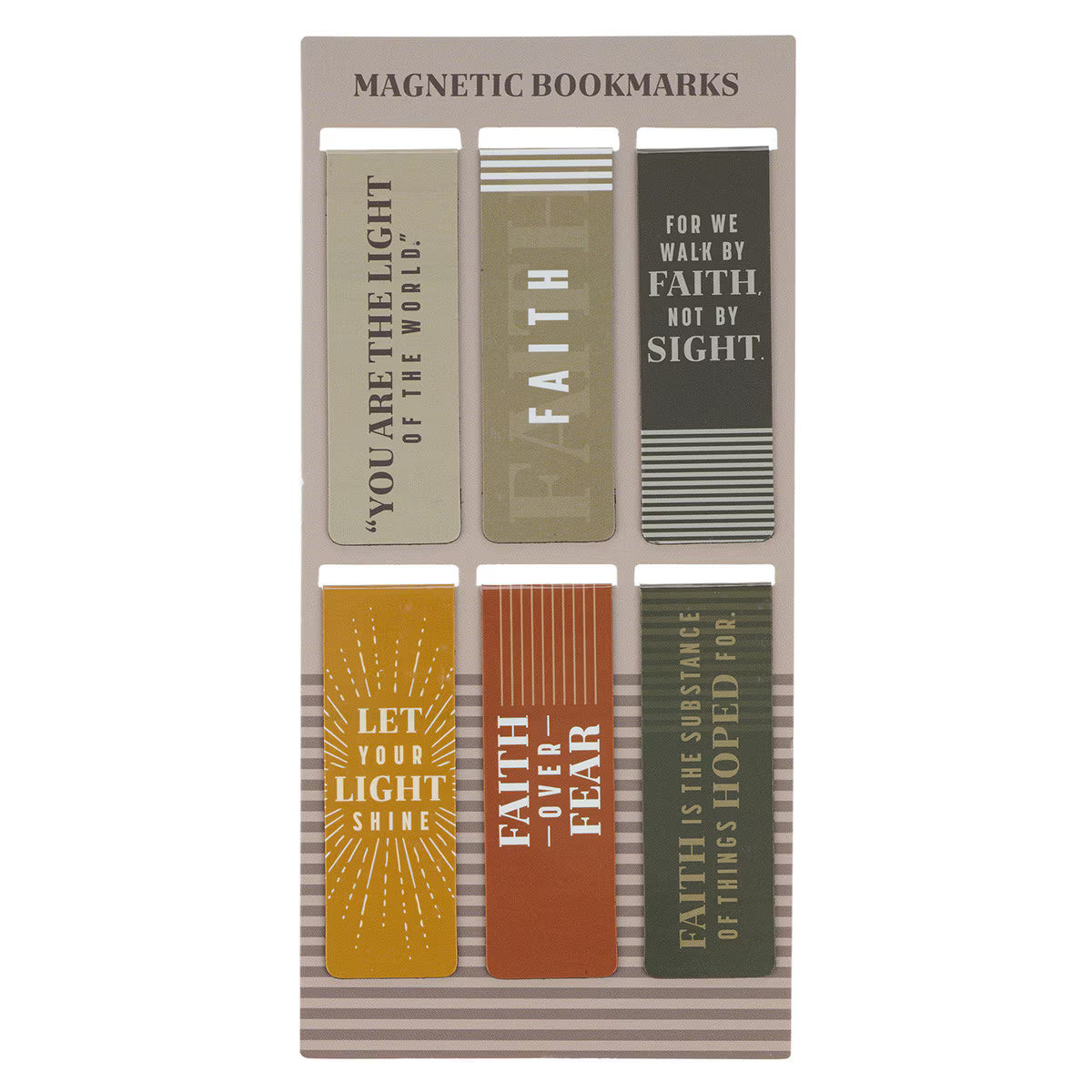 Faith and Light Magnetic Bookmark Set