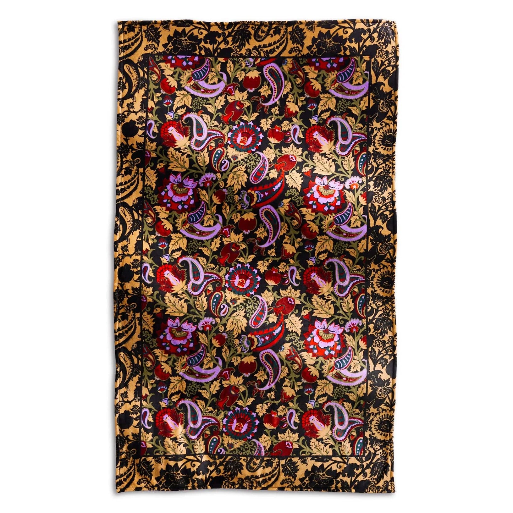 Vera Bradley Plush Throw Blankets - Midnight Garden Paisley