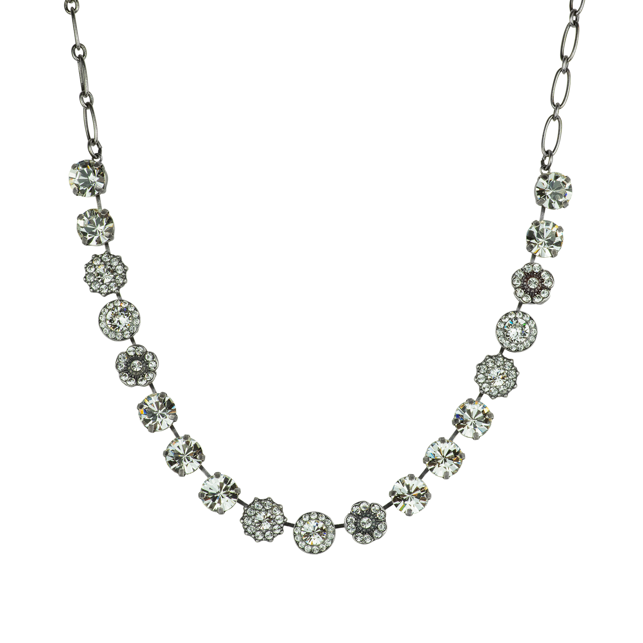 Mariana Rhodium Plated Large Rosette Necklace in "On a Clear Day"