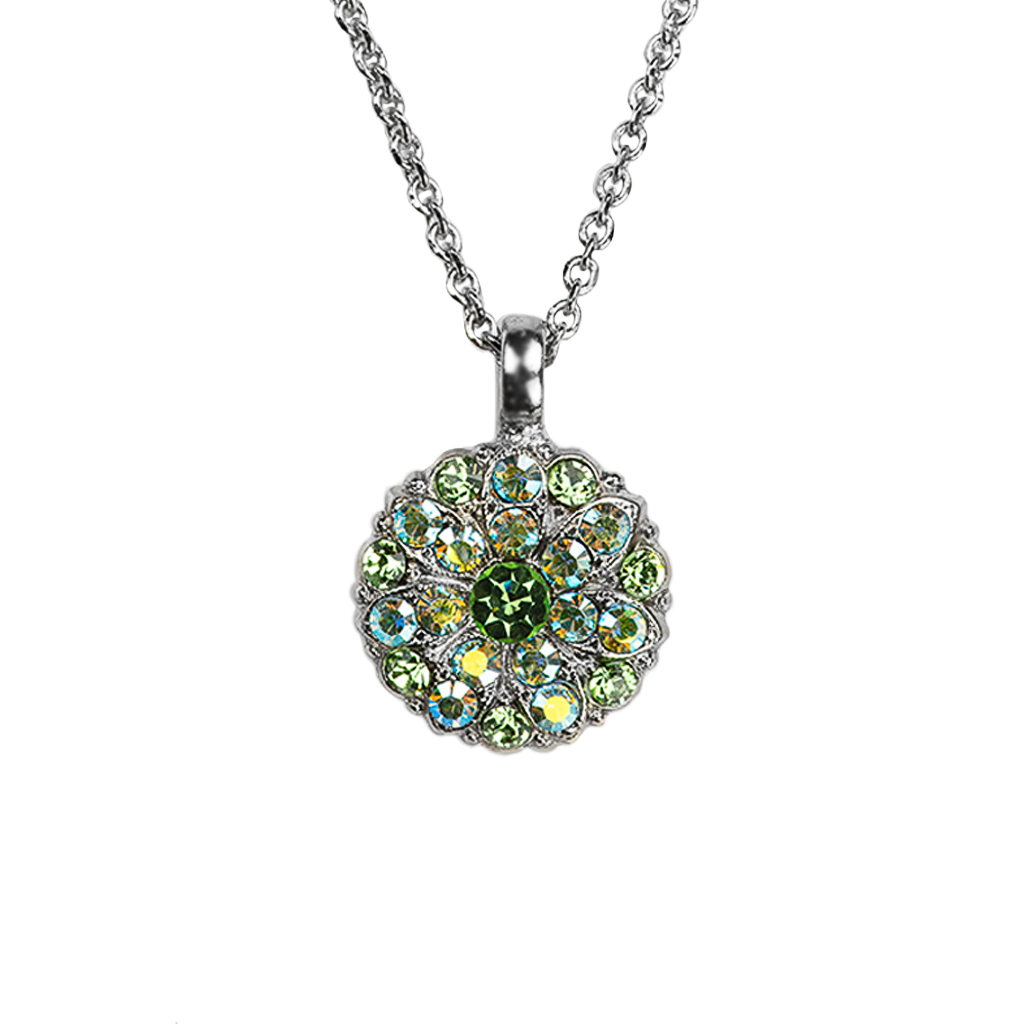 Mariana Silver Guardian Angel Necklace In August Birthstone: Peridot