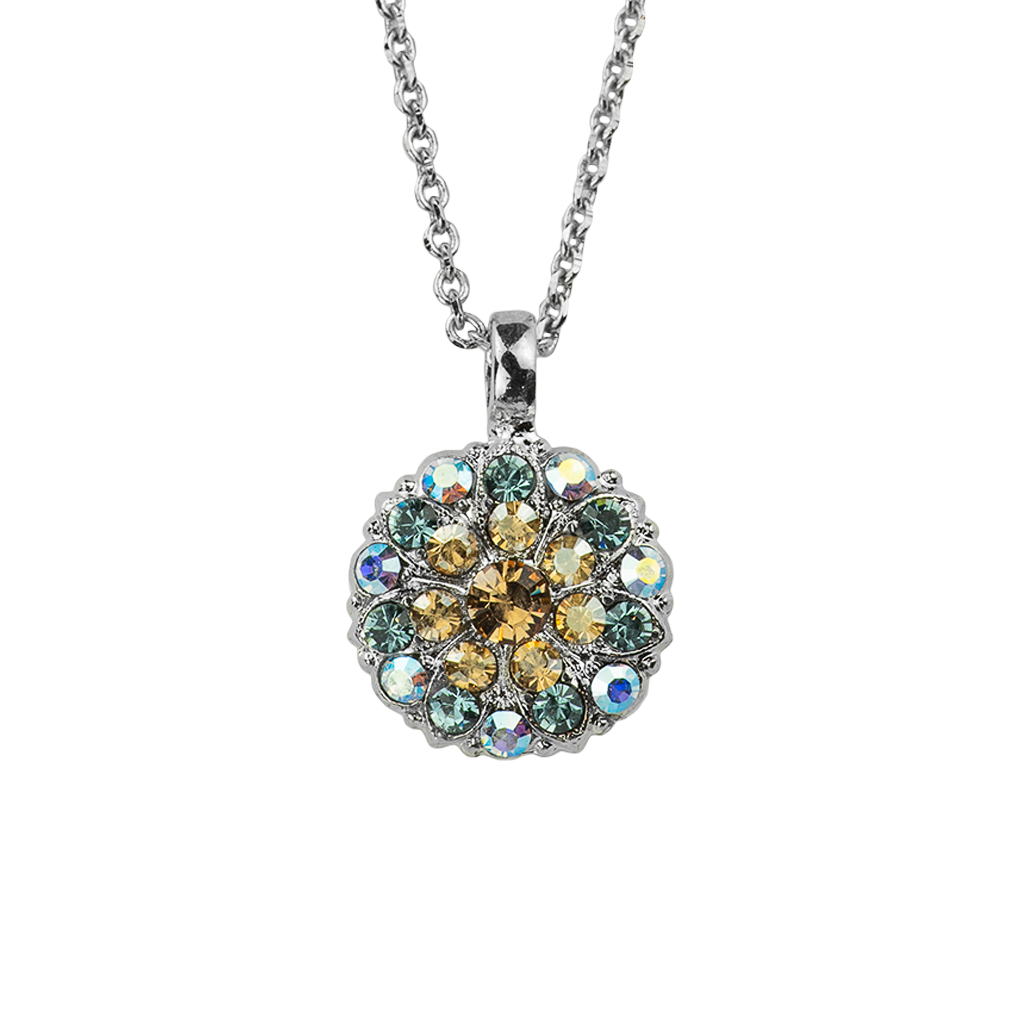 Mariana Silver Guardian Angel Necklace In "Moon Drops"