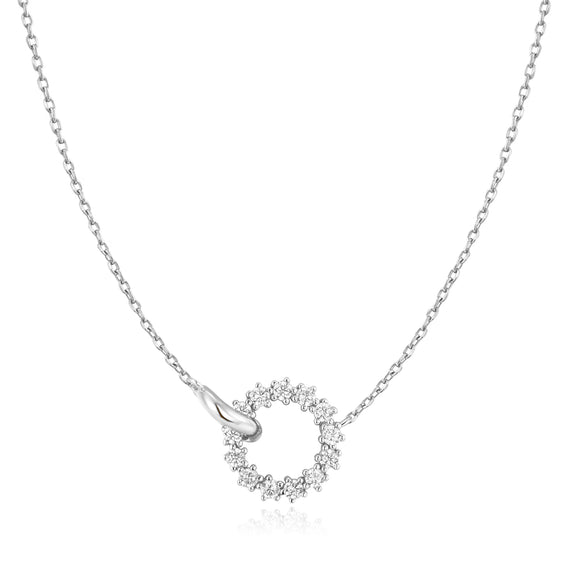 Ania Haie Interlinked Circles Pave Necklace