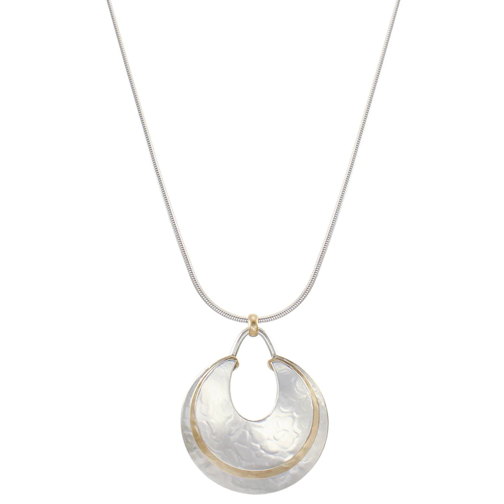 Marjorie Baer Layered Crescents Long Necklace