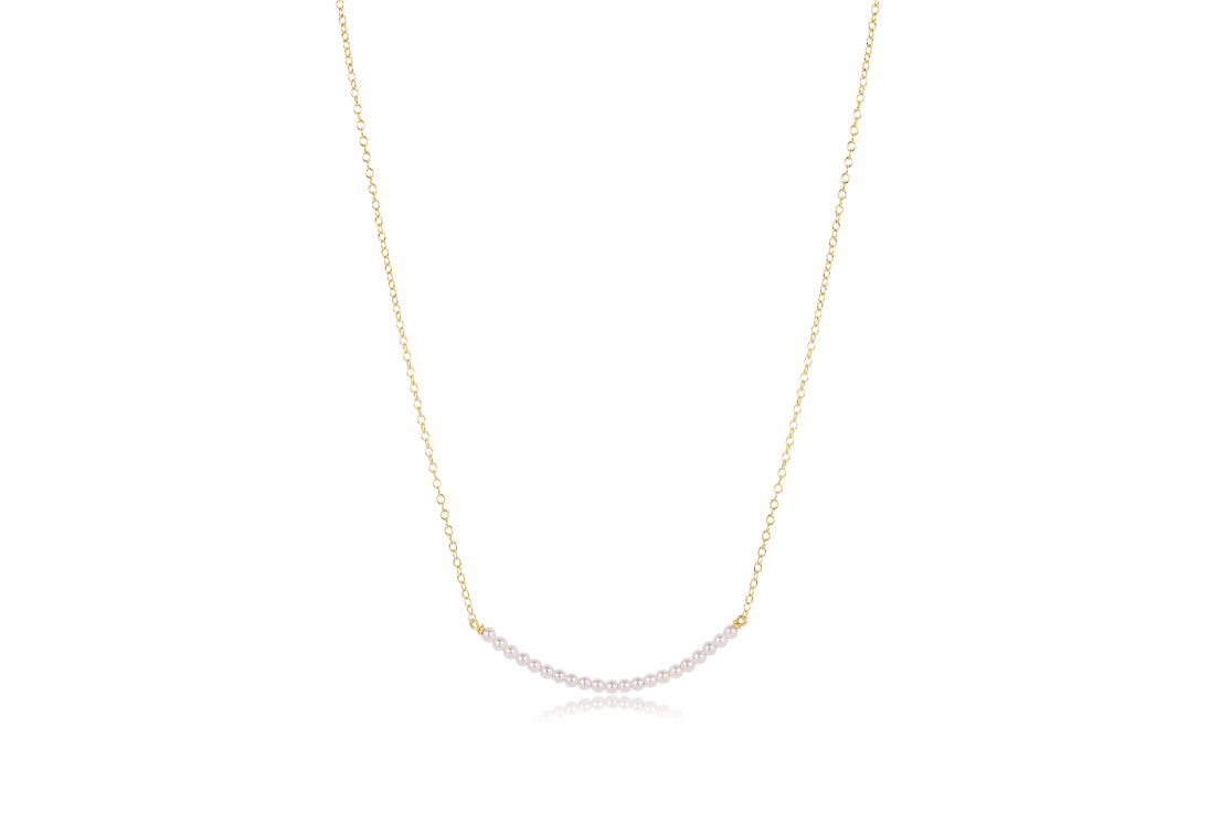 enewton 16" Necklace Gold | Beaded Bliss Small Pearl