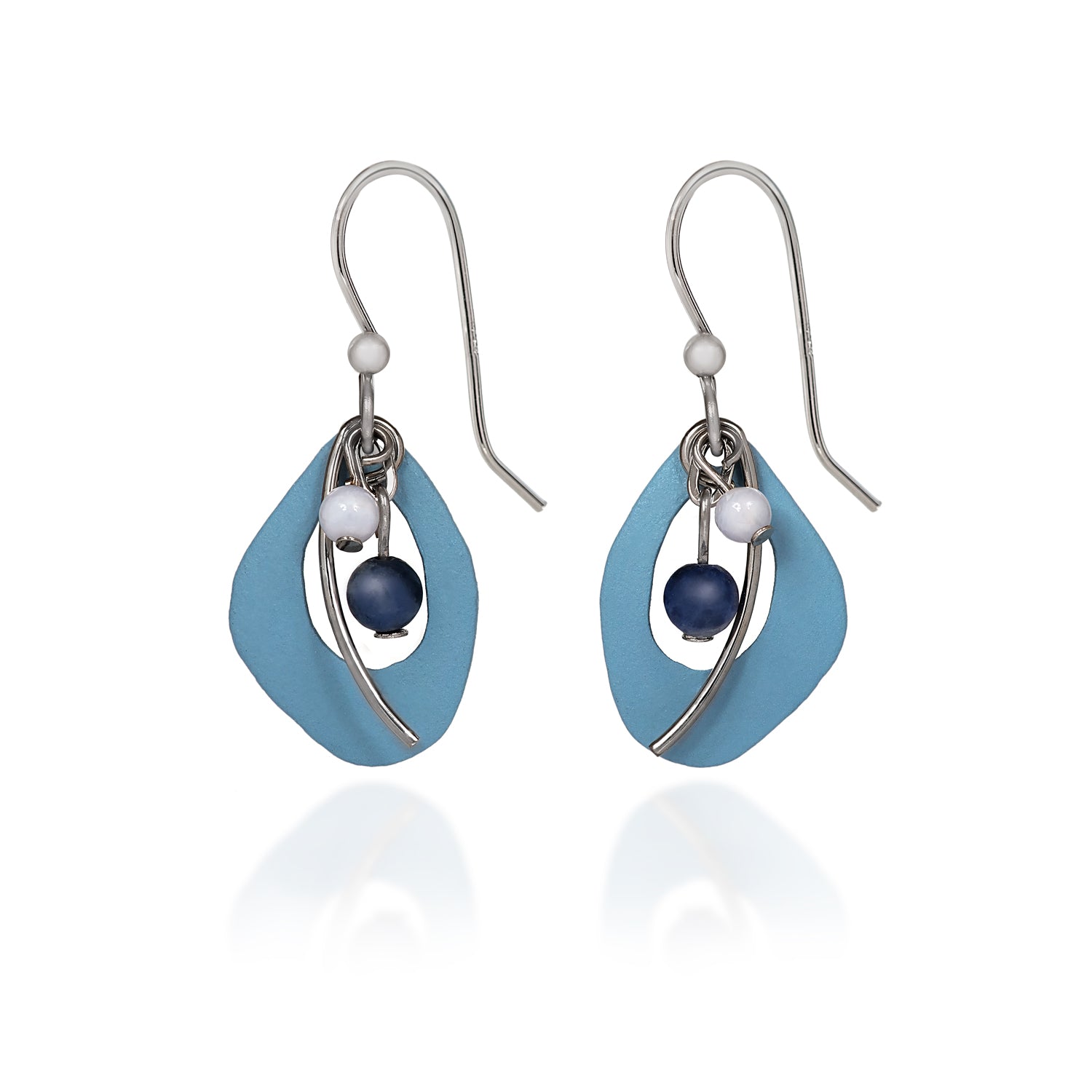 Silver Forest Silver & Blue Earrings