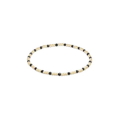 Enewton - Gemstone Gold Sincerity Pattern 2mm Bead Bracelet - Faceted Hematite