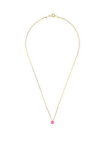 Sorrelli Aria Studded Pendant Necklace in Electric Pink