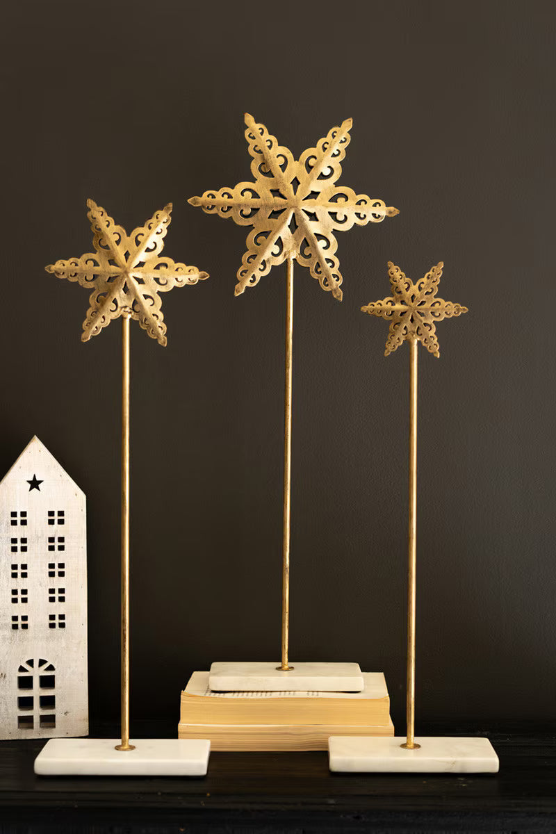Metal Stars on Marble Bases