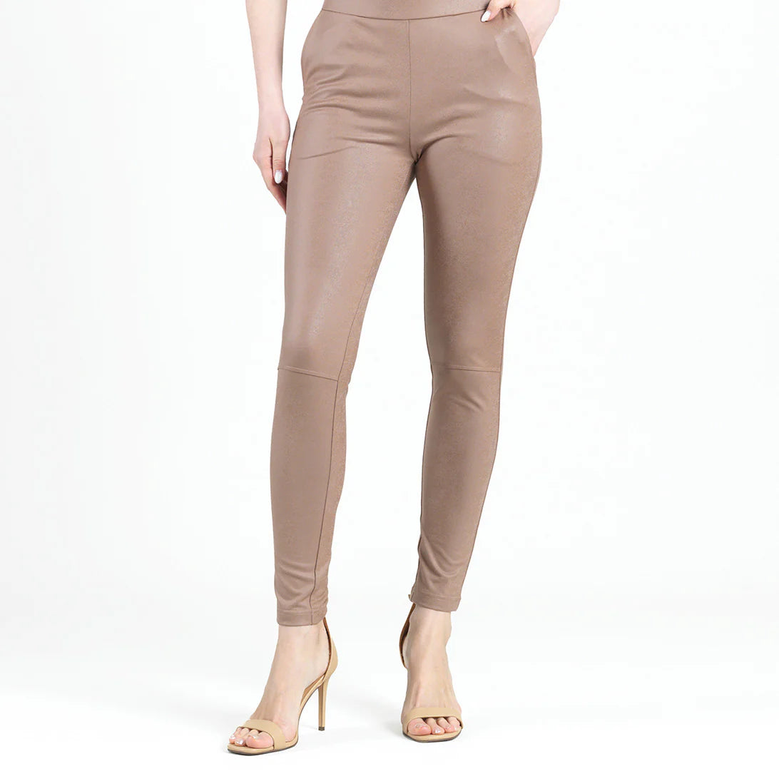 Clara Sunwoo Liquid Leather™ Signature Skinny Pocket Pant - Taupe