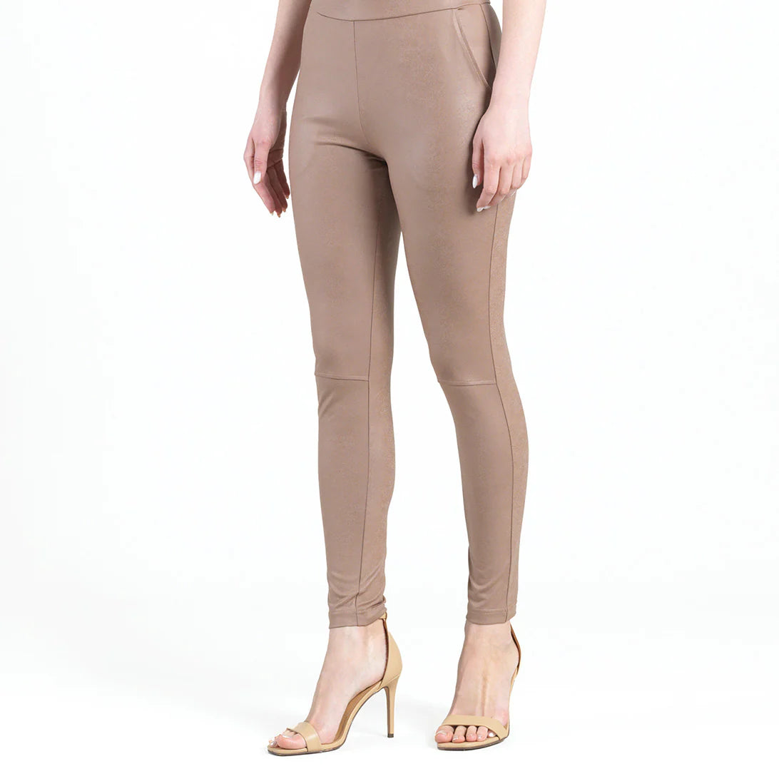 Clara Sunwoo Liquid Leather™ Signature Skinny Pocket Pant - Taupe