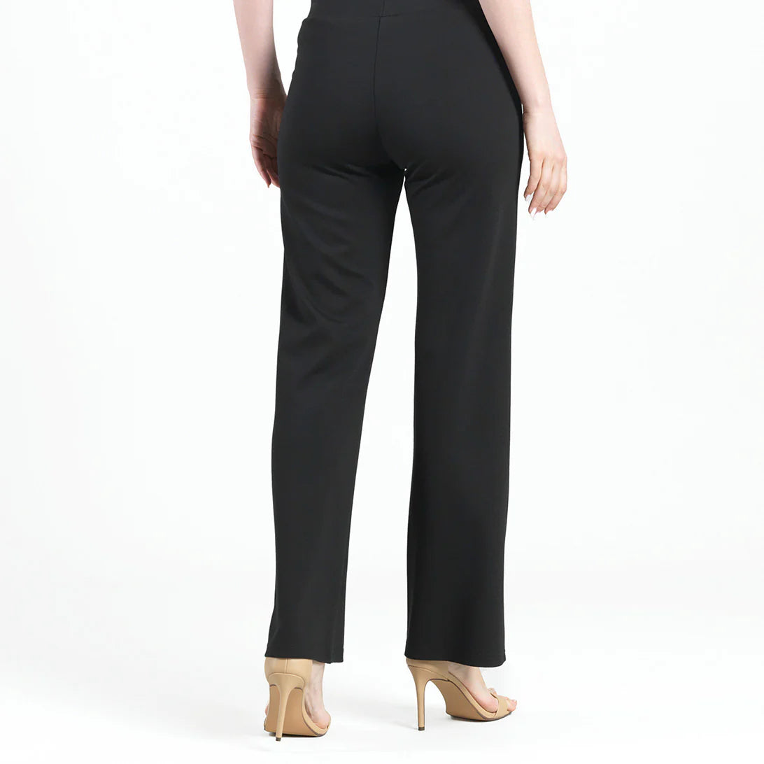 Clara Sunwoo Rayon-Ponte Knit - Loose Leg Pocket Pant - Black