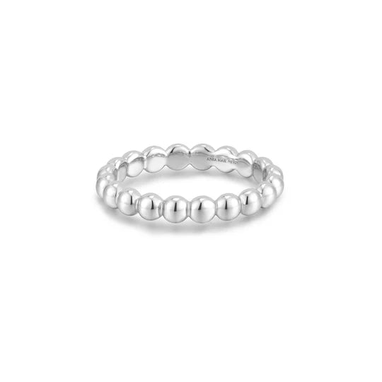 Ania Haie Silver Round Dome Bands