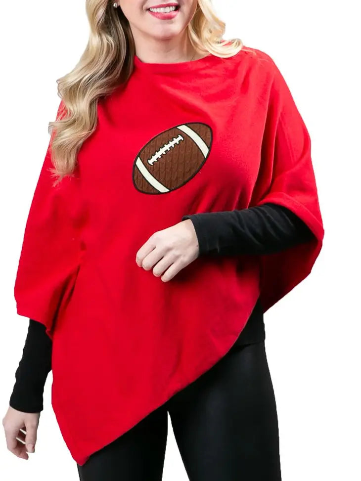 Embroidered Football Ponchos