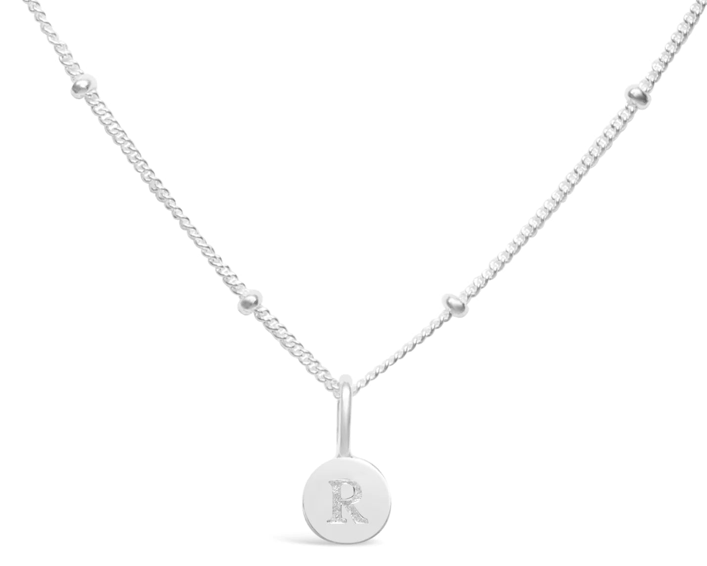 Stia Mini Love Letter Necklaces in Silver