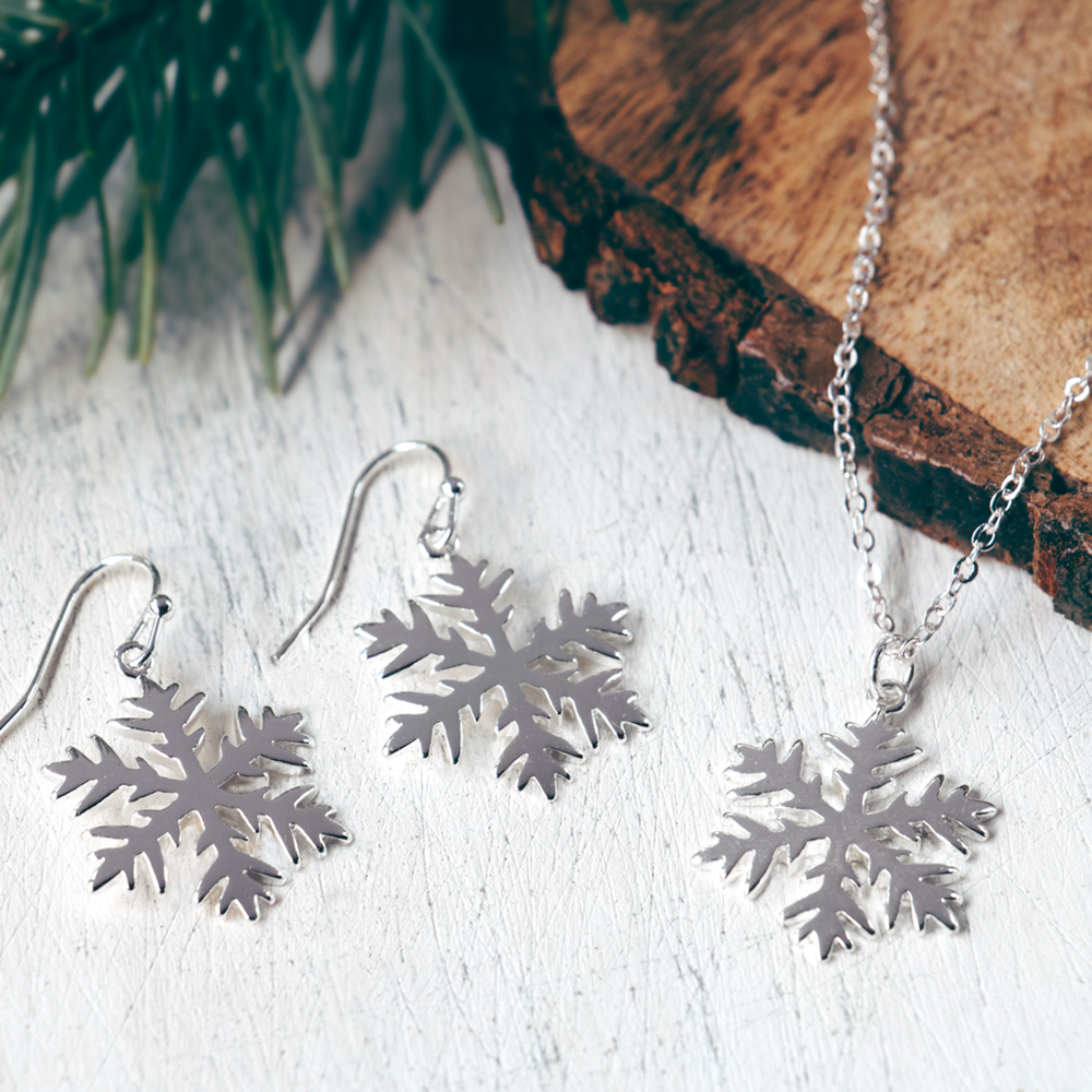 Snowflake French Wire Earrings