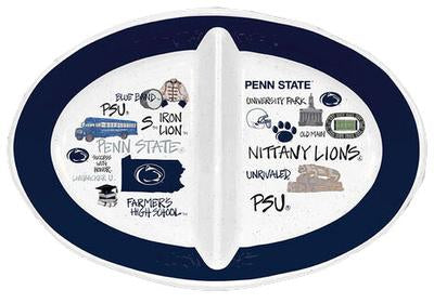 Penn State Melamine Two-Section Serving Dish