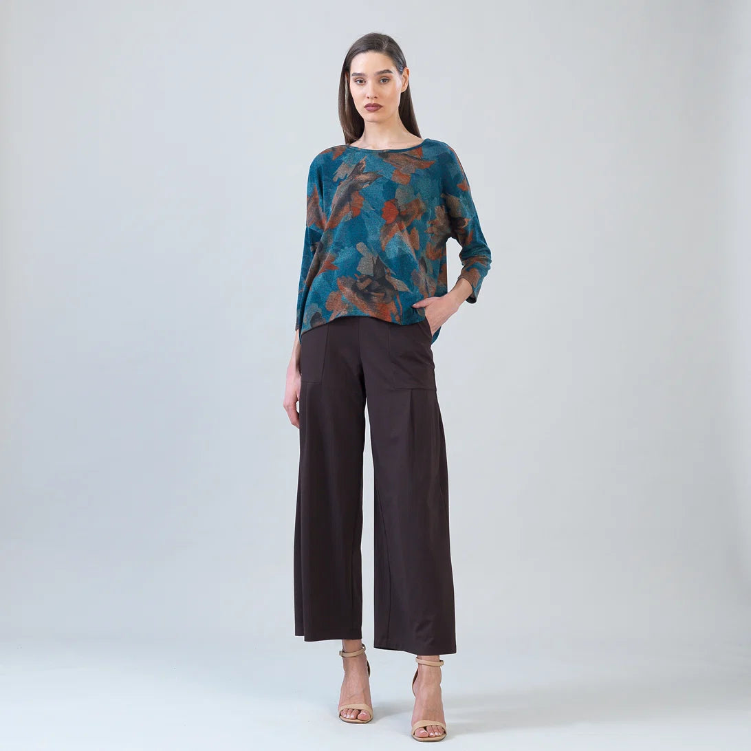 Clara Sunwoo Lightweight Cozy  Loose Cut Side Tipped Sweater | Autumn Foliage