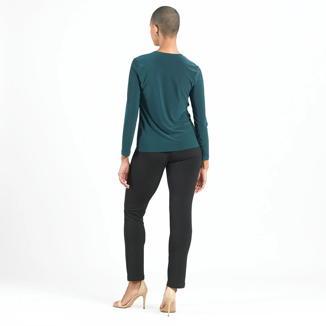 Clara Sunwoo Signature Crew Neck Top - Hunter Green