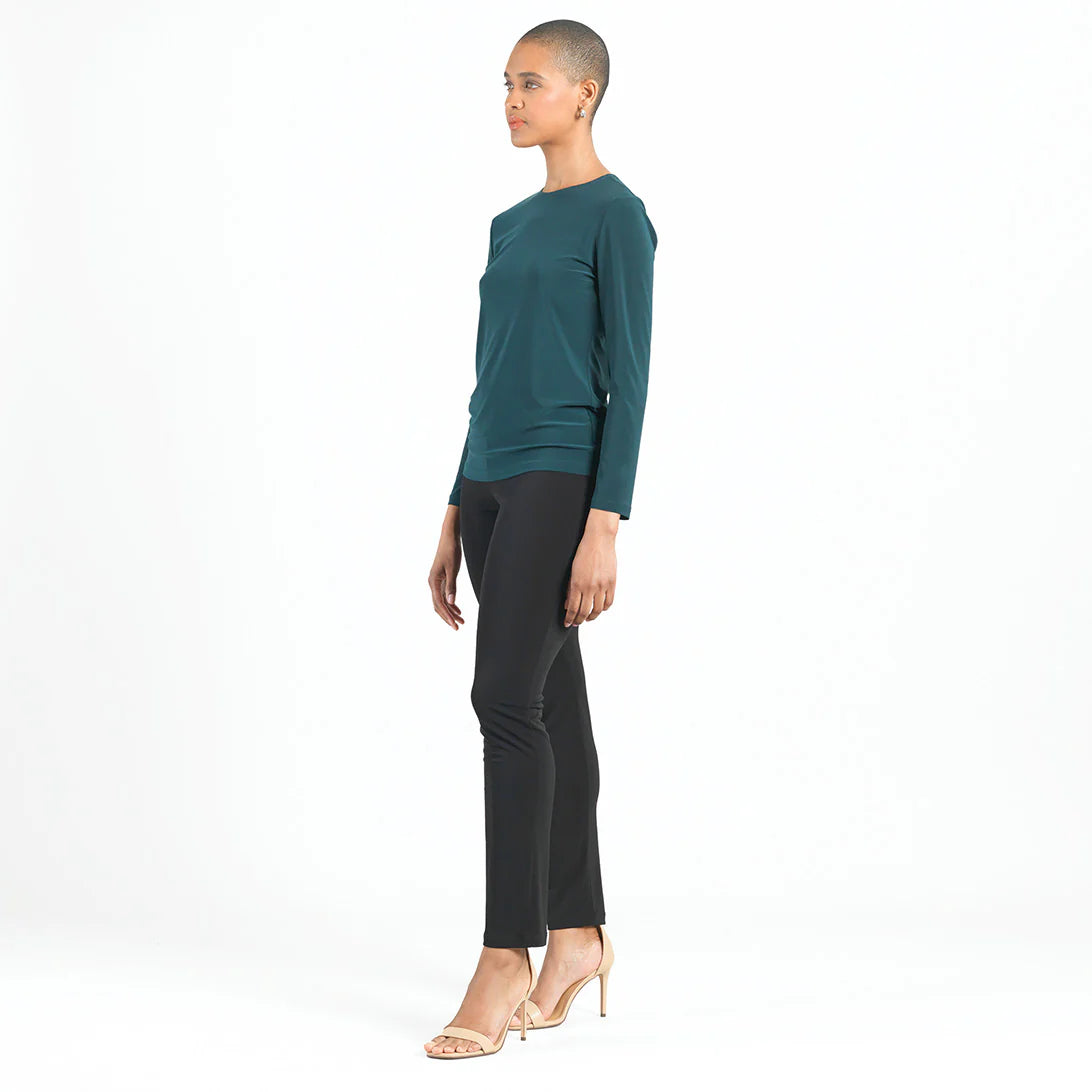 Clara Sunwoo Signature Crew Neck Top - Hunter Green