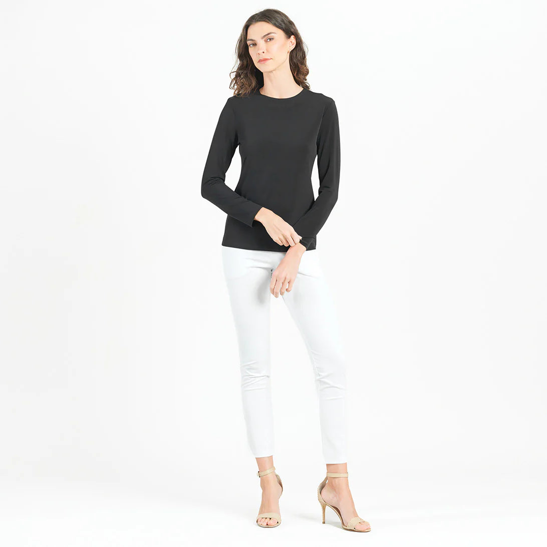 Clara Sunwoo Signature Crew Neck Top - Black