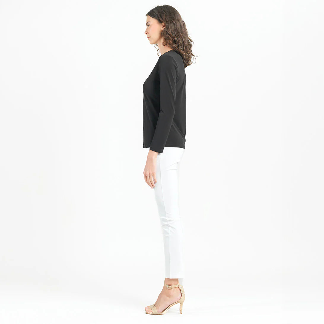 Clara Sunwoo Signature Crew Neck Top - Black