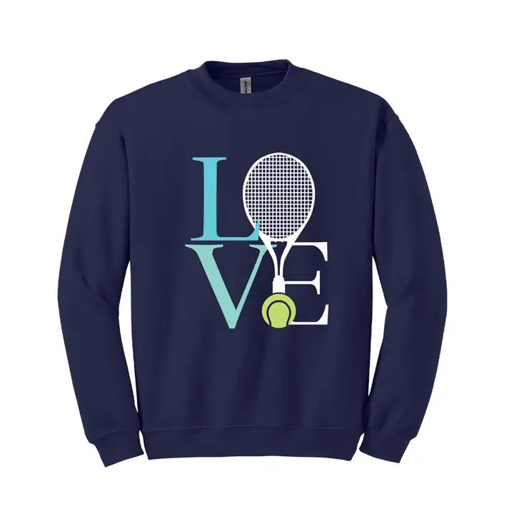 Tennis Love Navy Sweatshirt