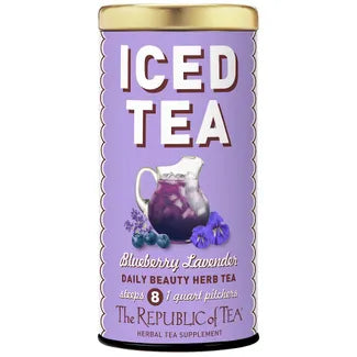 The Republic of Tea Blueberry Lavender Daily Beauty Iced Tea Pouches