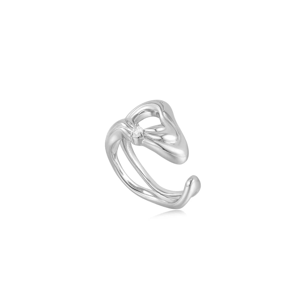 Ania Haie Twisted Wave Wide Adjustable Rings