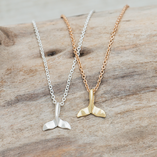 Small Whale Tail Pendants