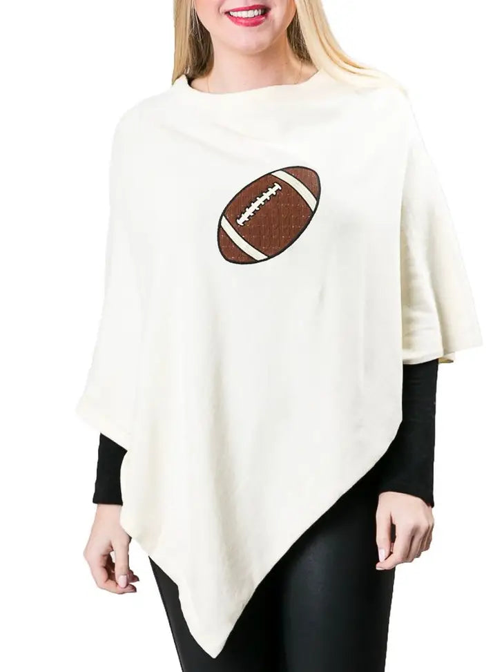 Embroidered Football Ponchos