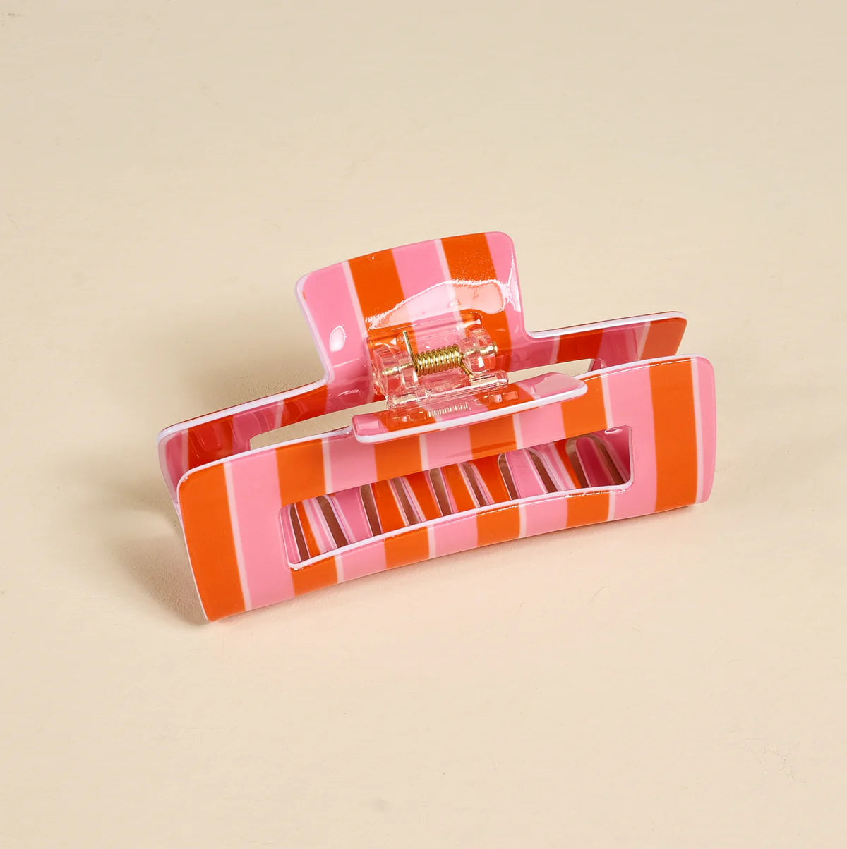 Claw Clip | Sicily Stripes Pink