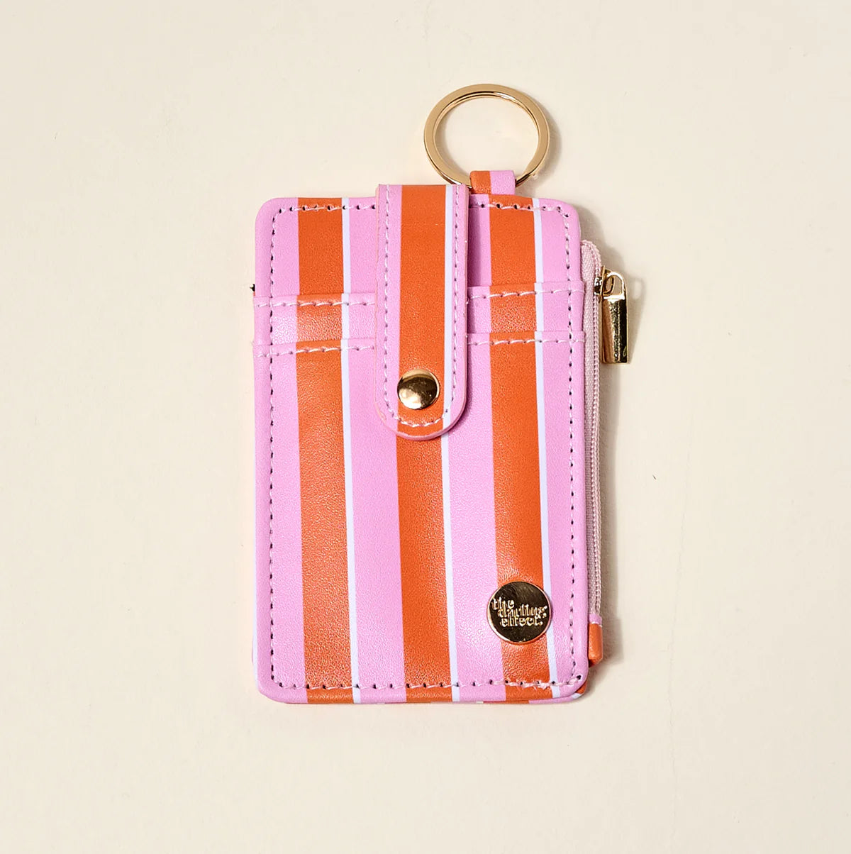 Keychain Wallet | Sicily Stripes Pink