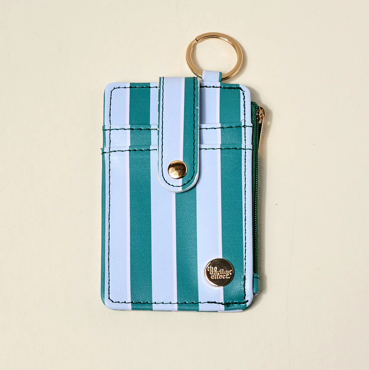 Keychain Wallet | Sicily Stripes Teal