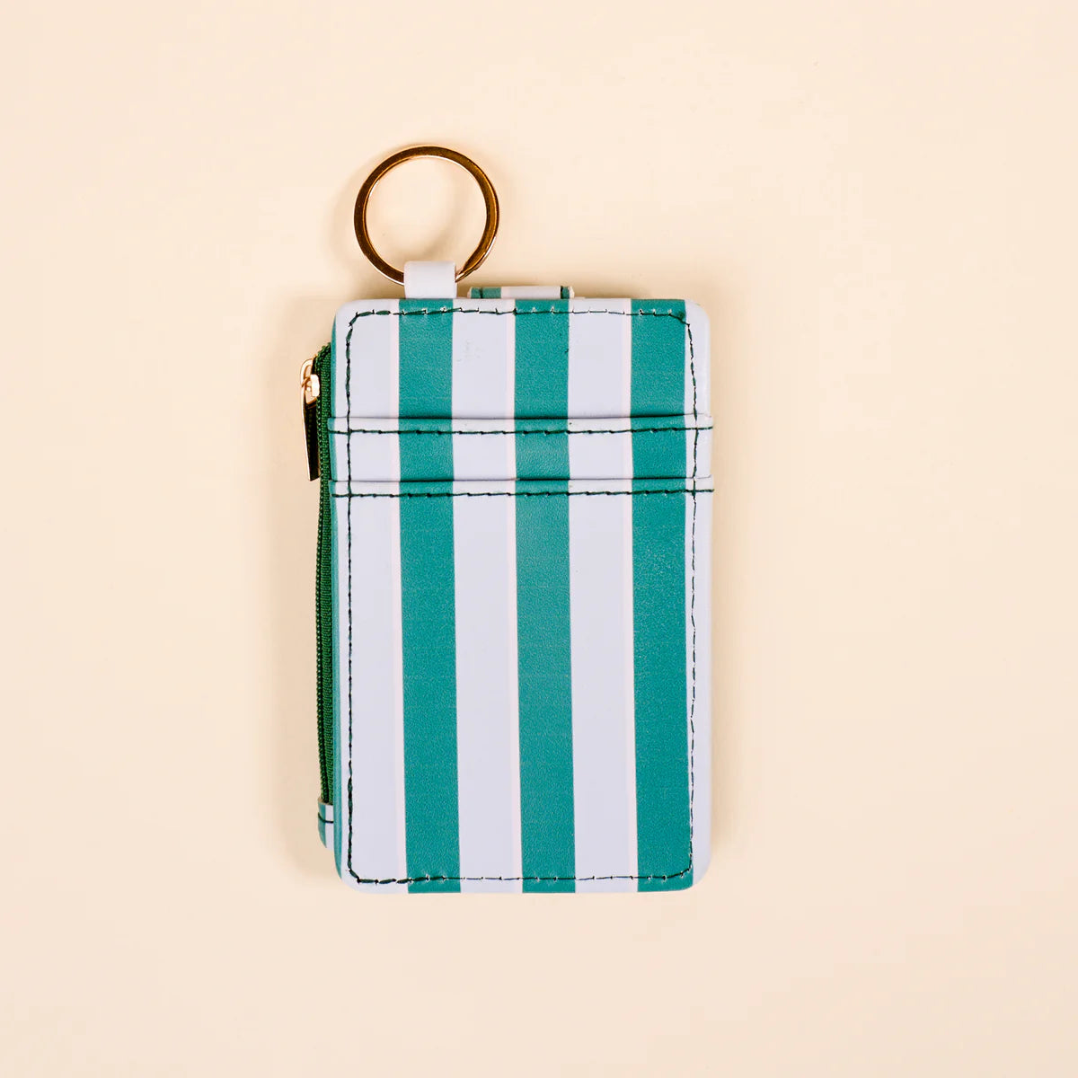 Keychain Wallet | Sicily Stripes Teal