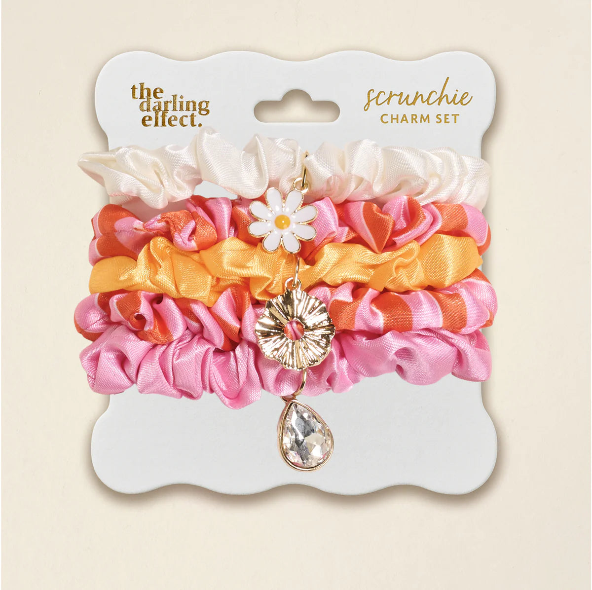 Scrunchie Charm Set | Sicily Stripes Pink