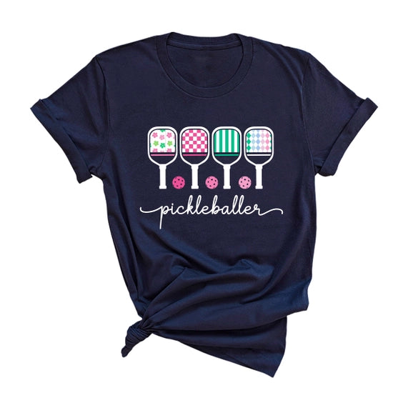 Pickleballer Navy Tee