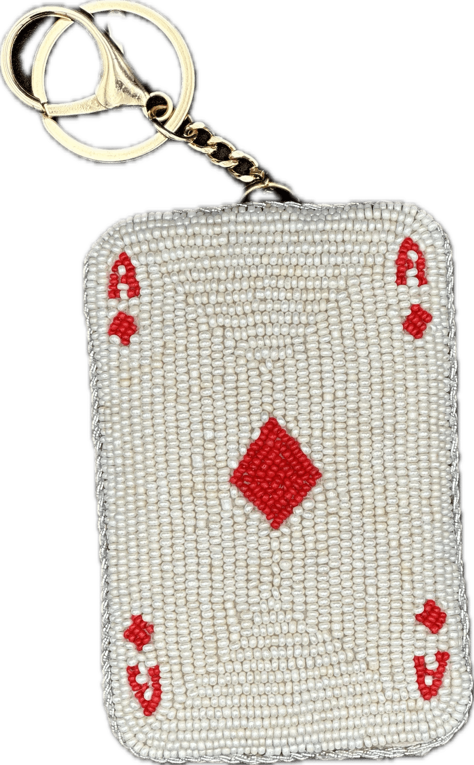 Ace Beaded Bag Charm