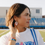 Acrylic Bedford Bison Head Earrings | Pink - Juli's Wearable Art