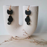 Acrylic Black Cat Earrings - Juli's Wearable Art